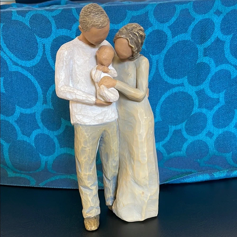 Family Figurine with Baby Willow tree 2013 “We are Three”